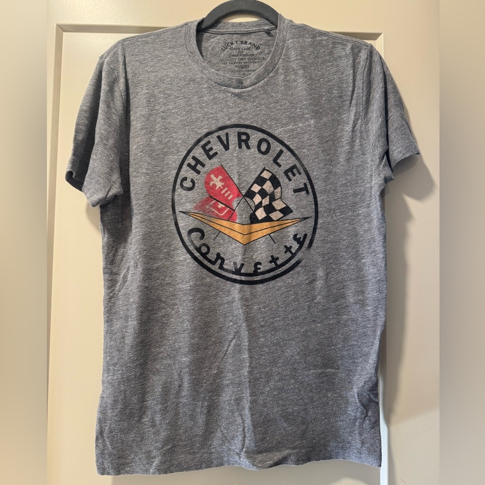 Lucky Brand Gray Chevrolet Corvette Tee